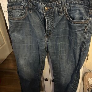 Silver Jeans Men's Relaxed Fit in Classic Blue size 34x30